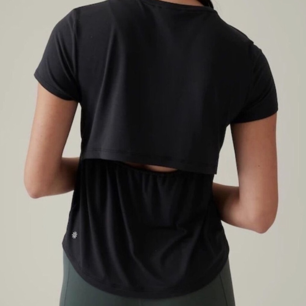 Athleta 3x Plus Size Cutout Back Basic Top - image 2
